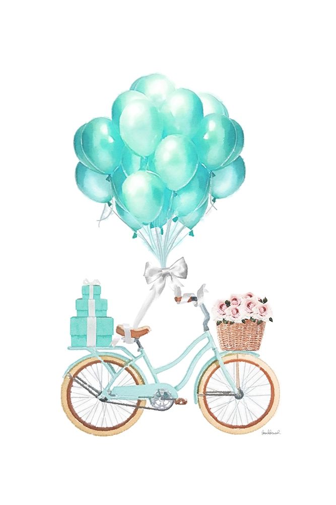 Biking and Balloons art print by Amanda Greenwood for $57.95 CAD