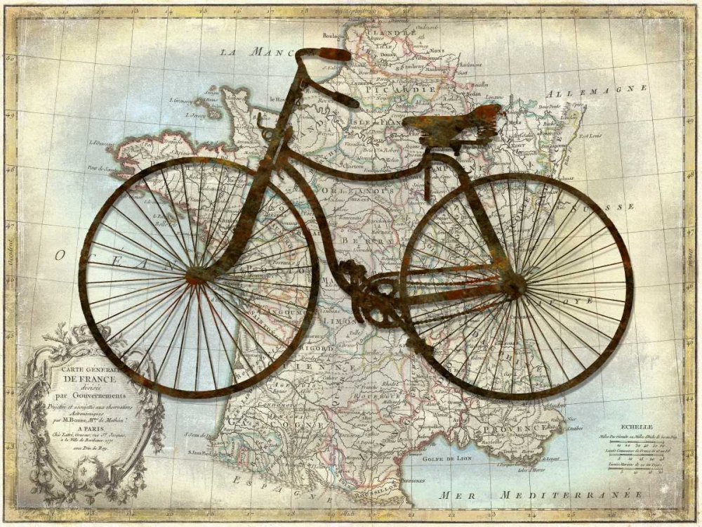 Bike France art print by Amanda Wade for $57.95 CAD