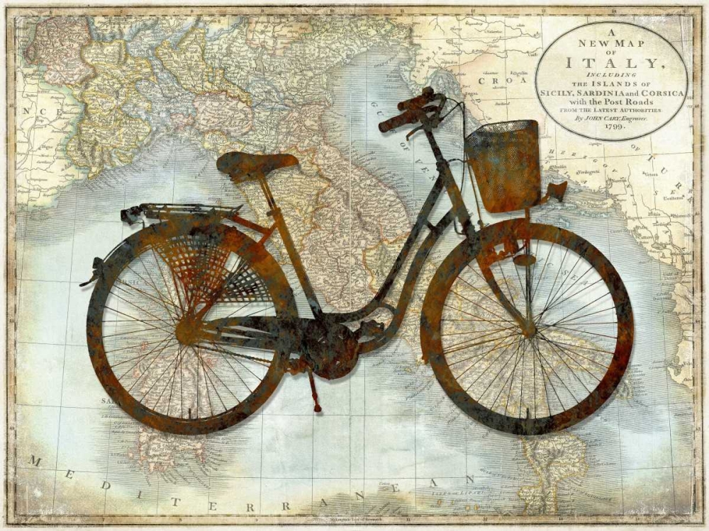 Bike Italy art print by Amanda Wade for $57.95 CAD