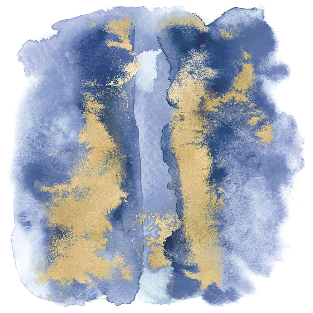 Blue Mist with Gold I art print by Bella Riley for $57.95 CAD