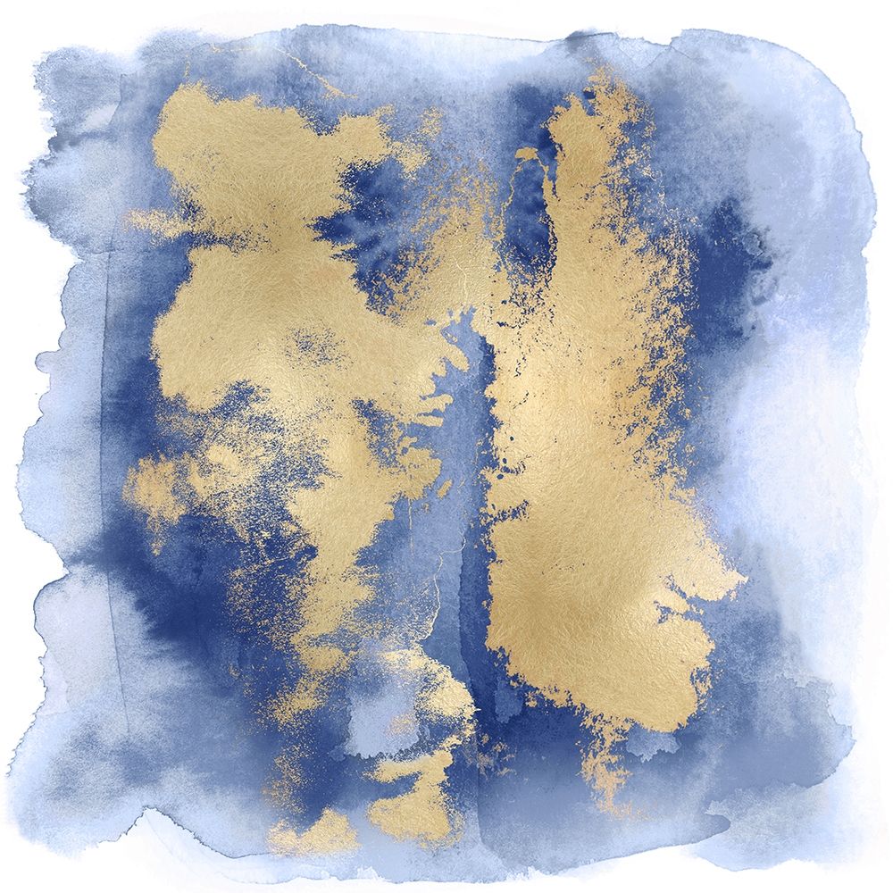 Blue Mist with Gold II art print by Bella Riley for $57.95 CAD