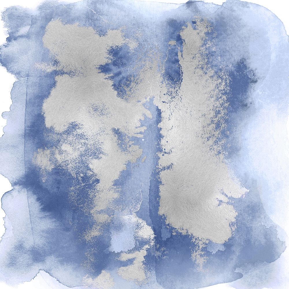 Blue Mist with Silver II art print by Bella Riley for $57.95 CAD
