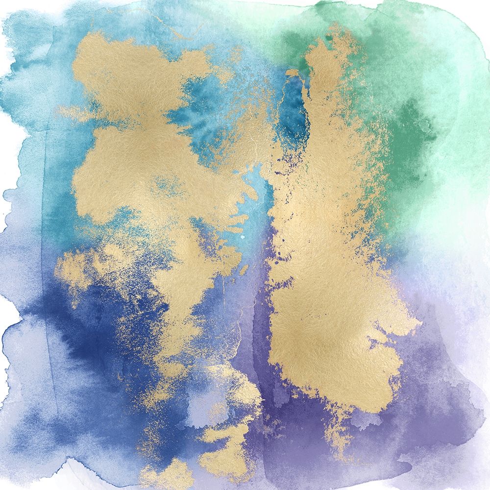 Coastal Mist with Gold II art print by Bella Riley for $57.95 CAD