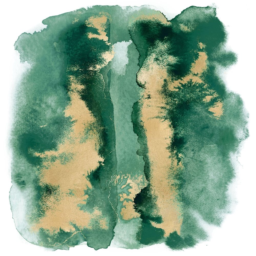 Emerald Mist with Gold I art print by Bella Riley for $57.95 CAD
