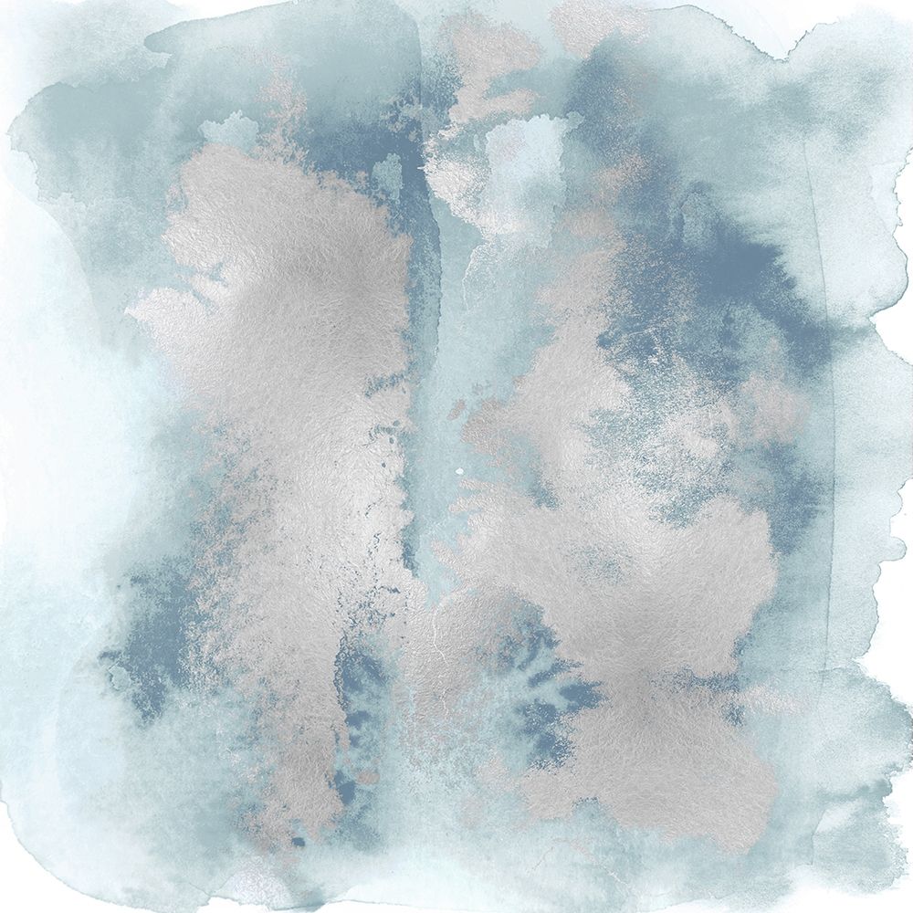Soft Blue Mist With Silver II art print by Bella Riley for $57.95 CAD