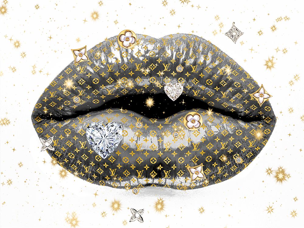 Luxury Lips Gray art print by Madeline Blake for $57.95 CAD