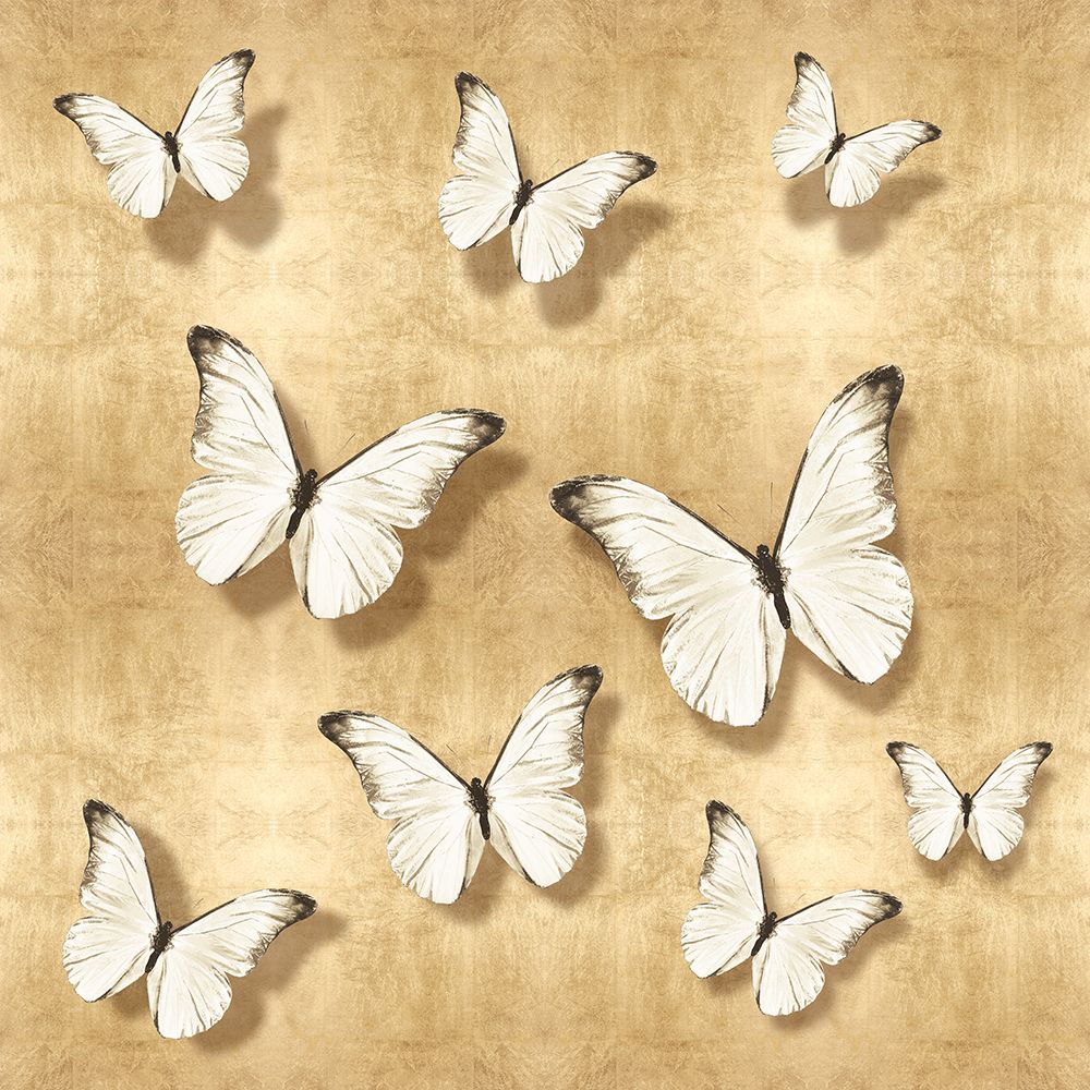 Butterflies on Gold I art print by Tina Blakely for $57.95 CAD