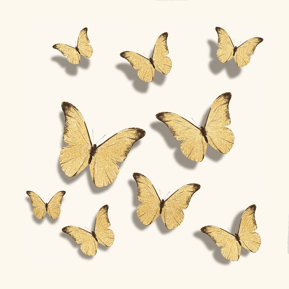 Gold Butterflies I art print by Tina Blakely for $57.95 CAD