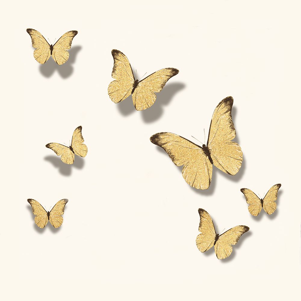 Gold Butterflies II art print by Tina Blakely for $57.95 CAD