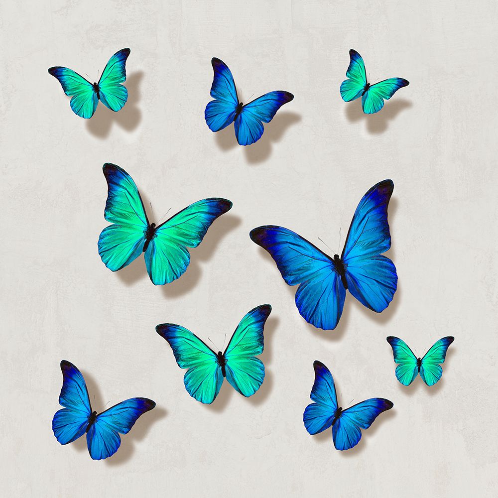 Blue Butterflies I art print by Tina Blakely for $57.95 CAD