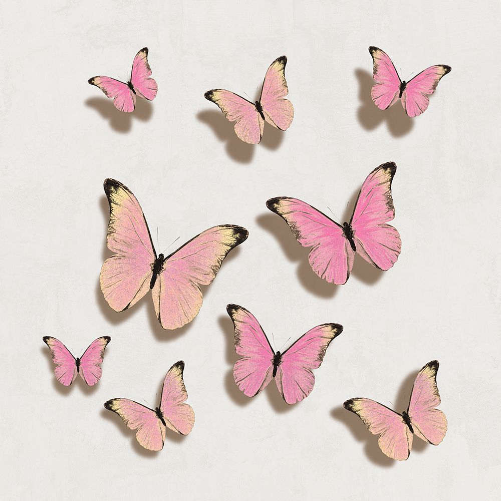 Pink Butterflies I art print by Tina Blakely for $57.95 CAD