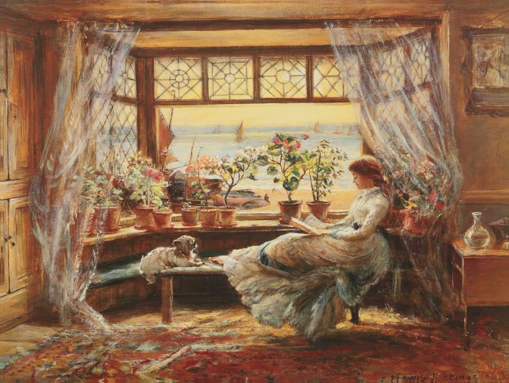 Reading by the Window Hastings art print by Charles James Lewis for $57.95 CAD