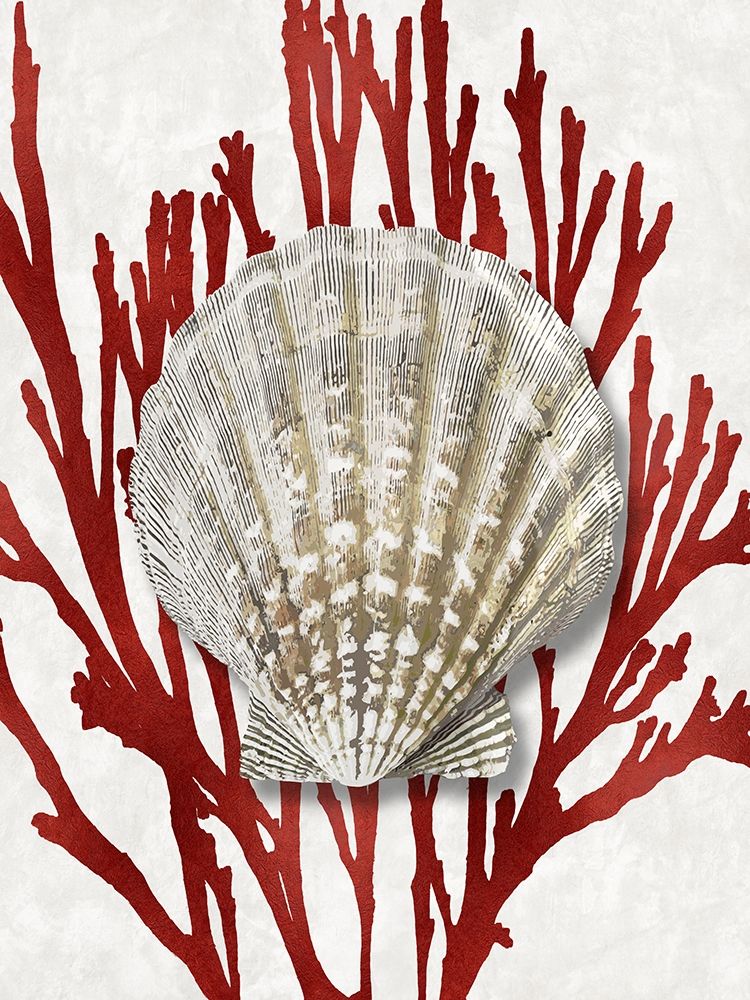 Shell Coral Red IV art print by Caroline Kelly for $57.95 CAD
