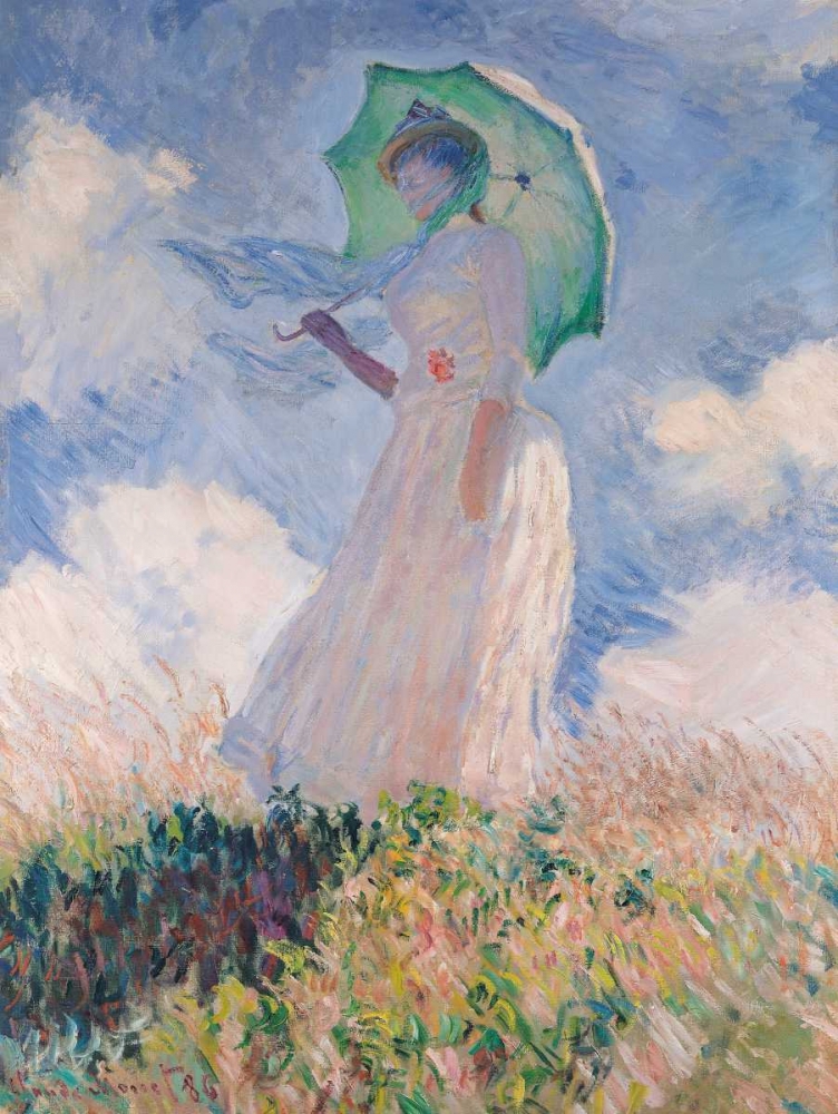 Woman with Parasol art print by Claude Monet for $57.95 CAD