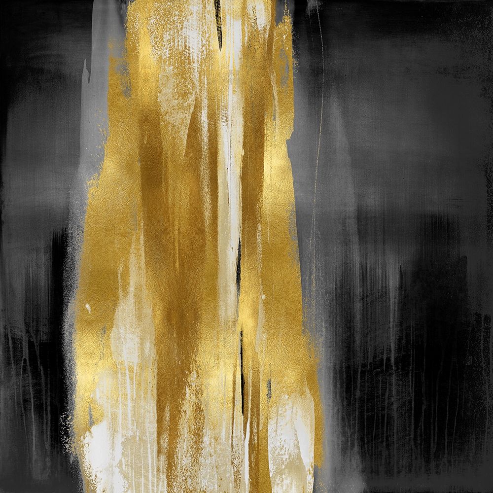 Free Fall Gray with Gold I art print by Christine Wright for $57.95 CAD
