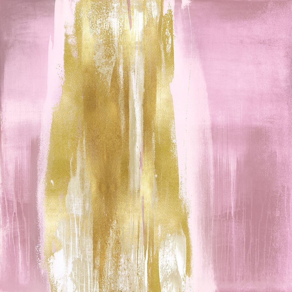 Free Fall Pink with Gold I art print by Christine Wright for $57.95 CAD