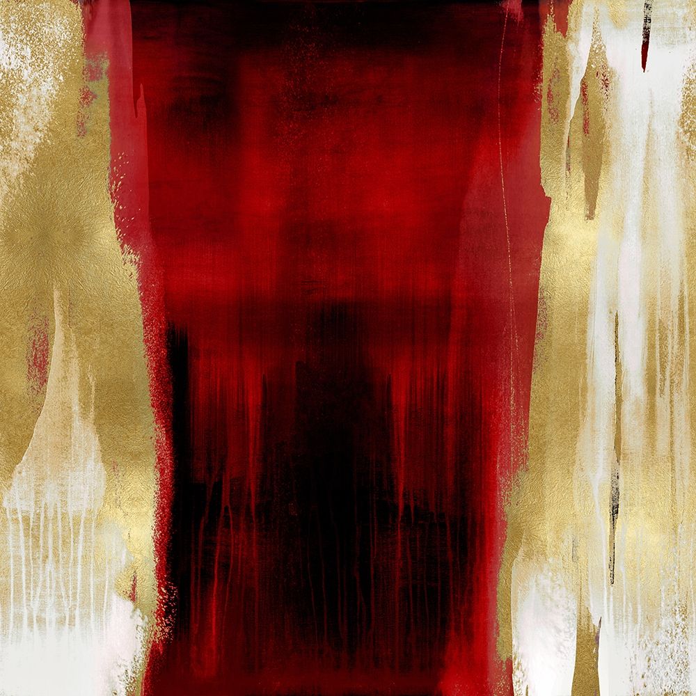 Free Fall Red with Gold II art print by Christine Wright for $57.95 CAD
