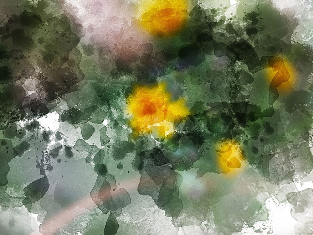 Yellow Floral on Green art print by Chamira Young for $57.95 CAD