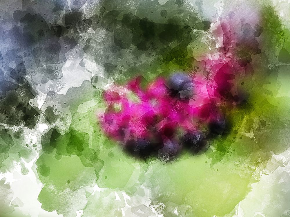 Pink Floral on Green art print by Chamira Young for $57.95 CAD