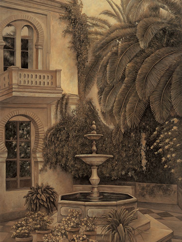 The Loggia and Fountain art print by David Parks for $57.95 CAD