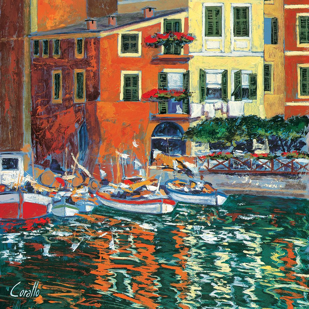 Porticciolo ligure art print by Daniela Corallo for $57.95 CAD
