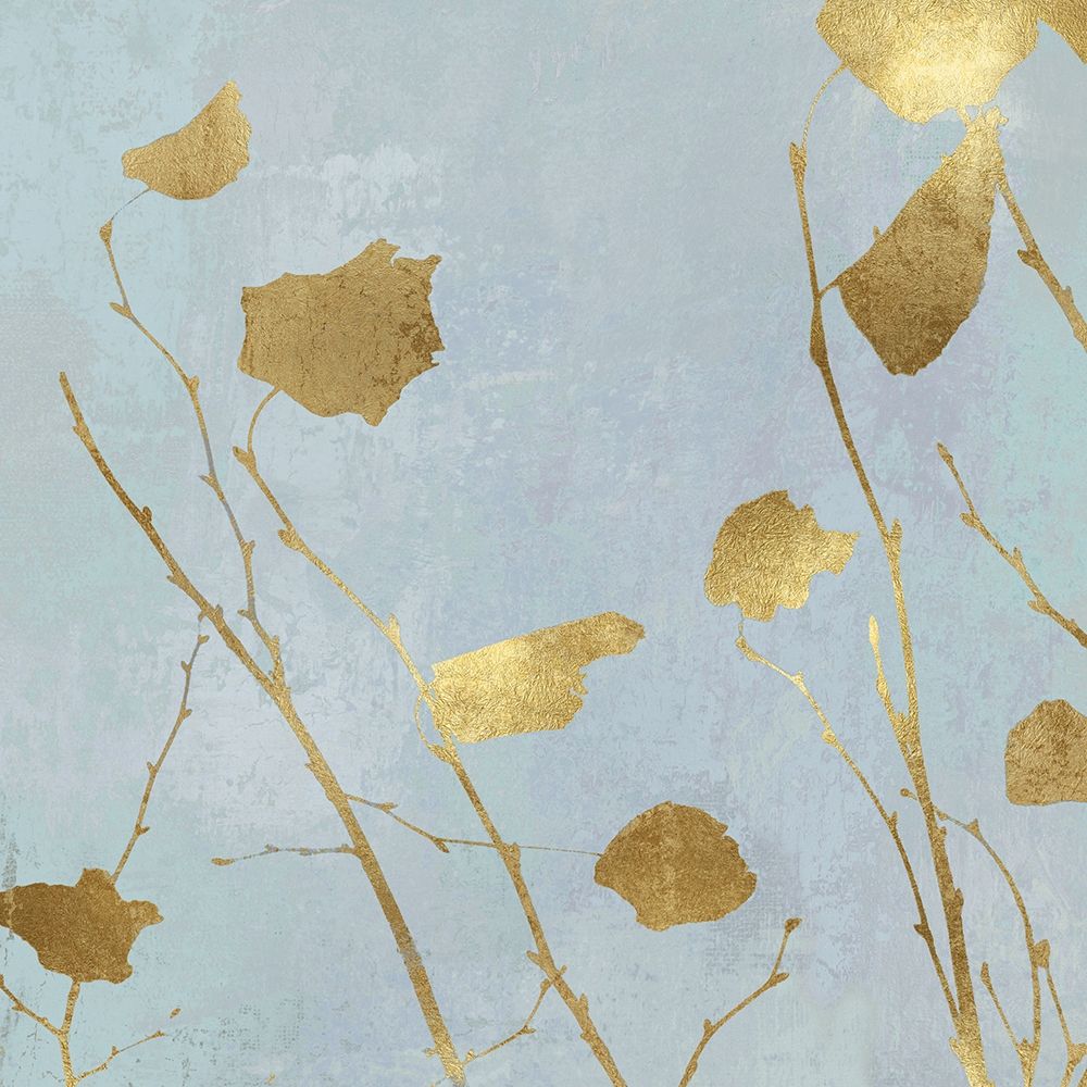 Nature Gold on Blue I art print by Danielle Carson for $57.95 CAD
