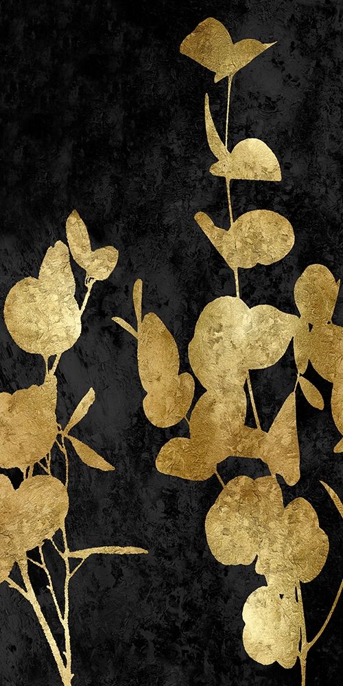 Nature Panel Gold on Black I art print by Danielle Carson for $57.95 CAD