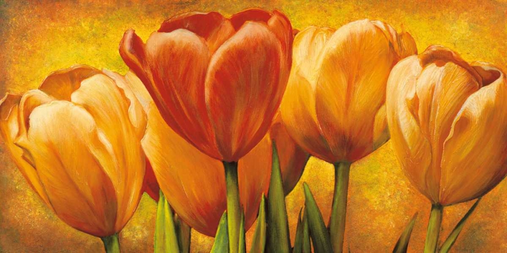 Bouquet of orange tulips art print by David Pedersen for $57.95 CAD