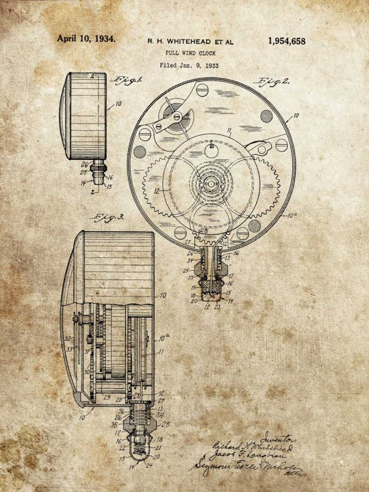Full Wind Clock - 1933 art print by Dan Sproul for $57.95 CAD