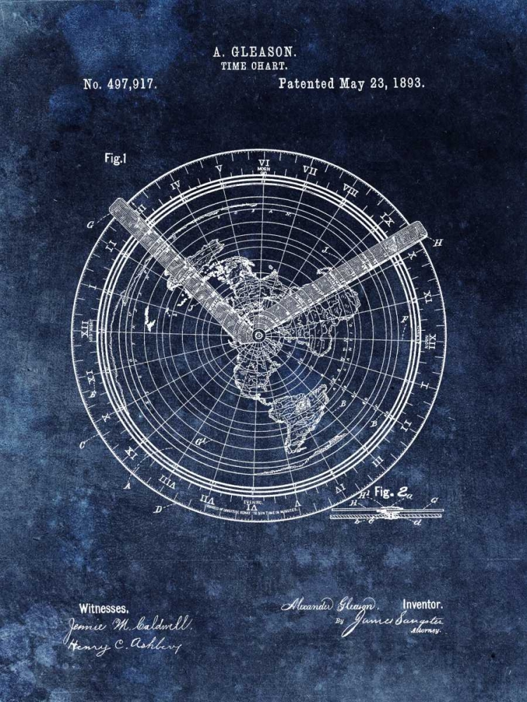 Time Chart - 1893- Blue art print by Dan Sproul for $57.95 CAD