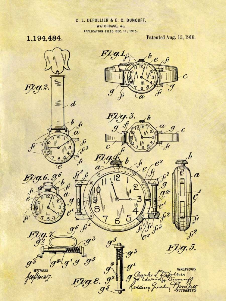 Watch Case - 1916 art print by Dan Sproul for $57.95 CAD