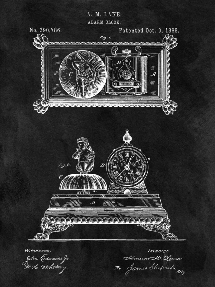 Alarm Clock - 1888-Black art print by Dan Sproul for $57.95 CAD