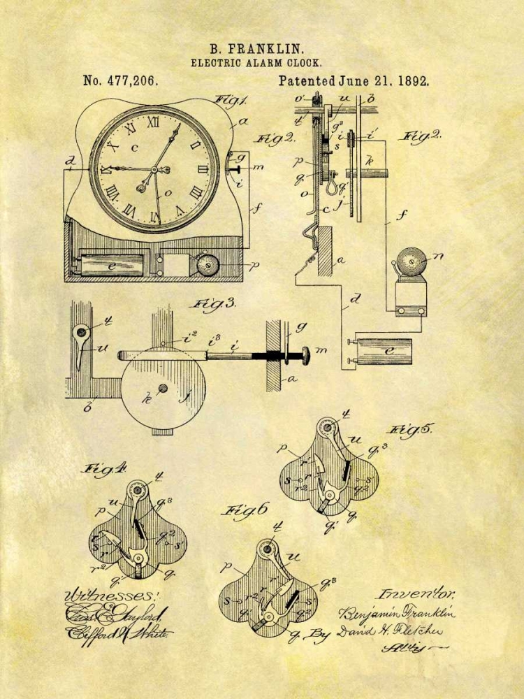 Electric Alarm Clock - 1892 art print by Dan Sproul for $57.95 CAD