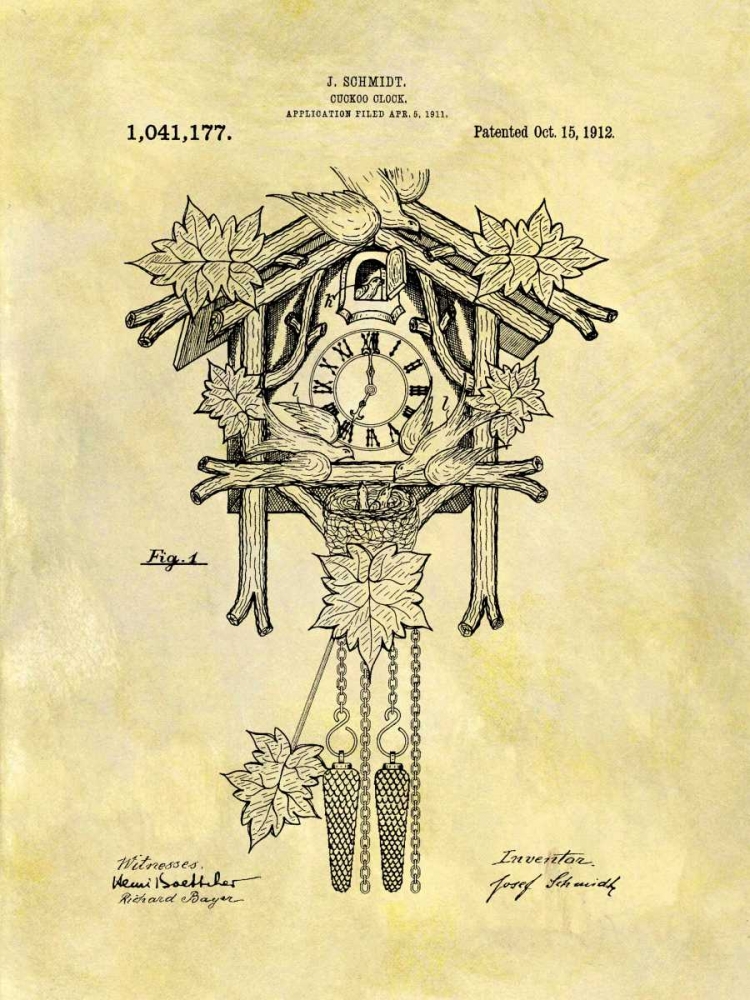 Cuckoo Clock - 1912 art print by Dan Sproul for $57.95 CAD