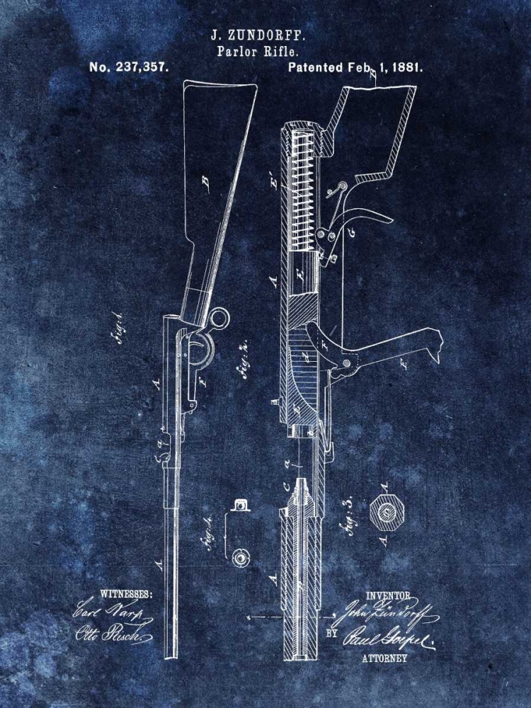 Parlor Rifle - 1881- Blue art print by Dan Sproul for $57.95 CAD