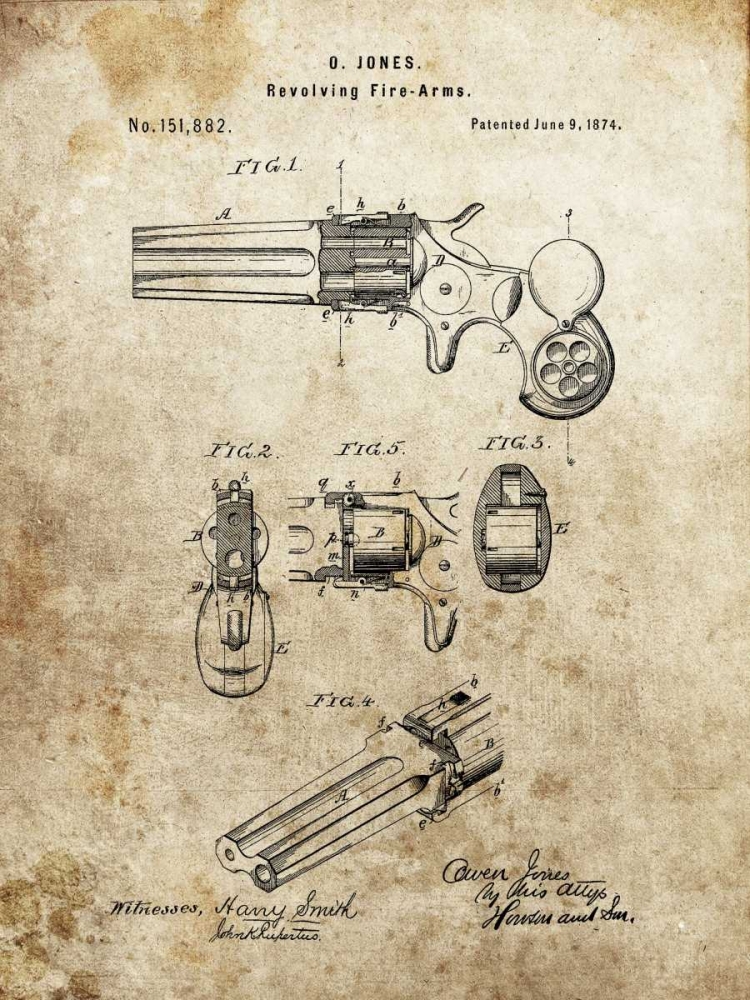 Revolving Fire Arms - 1874 art print by Dan Sproul for $57.95 CAD