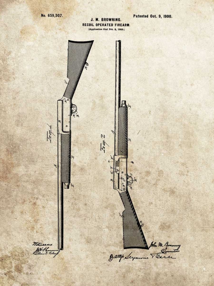 Recoil Operated Firearm - 1900 art print by Dan Sproul for $57.95 CAD