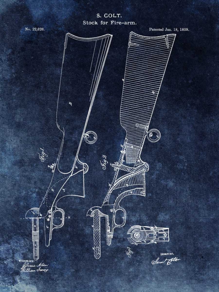 Firearm Stock,1859-Blue art print by Dan Sproul for $57.95 CAD