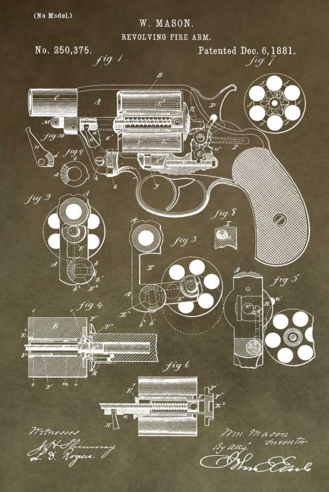 Revolving Firearm - 1881-Green art print by Dan Sproul for $57.95 CAD