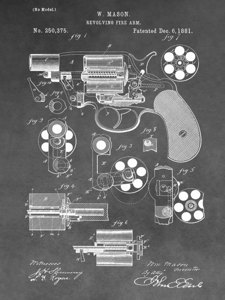 Revolving Firearm - 1881-Gray art print by Dan Sproul for $57.95 CAD