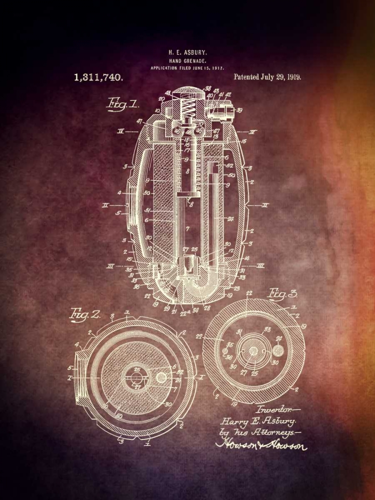 Hand Grenade - 1919 art print by Dan Sproul for $57.95 CAD