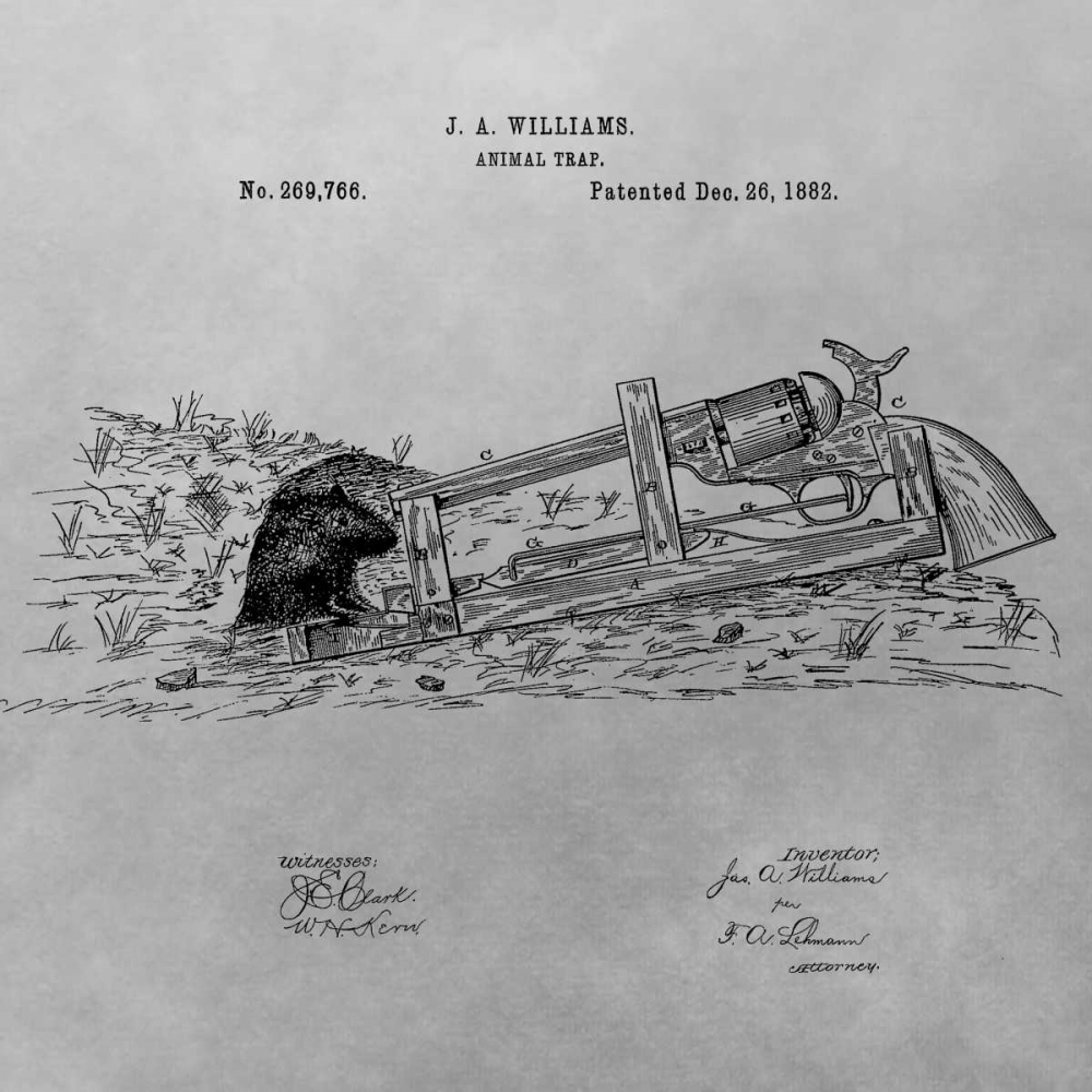 Animal Trap - 1882-Gray art print by Dan Sproul for $57.95 CAD