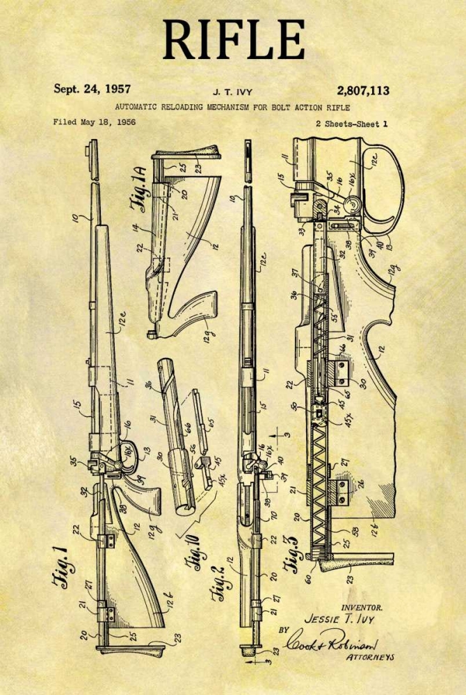 Bolt Action Mechanisim - 1956 art print by Dan Sproul for $57.95 CAD