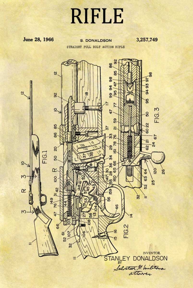 Straight Full Bolt Action Rifl art print by Dan Sproul for $57.95 CAD