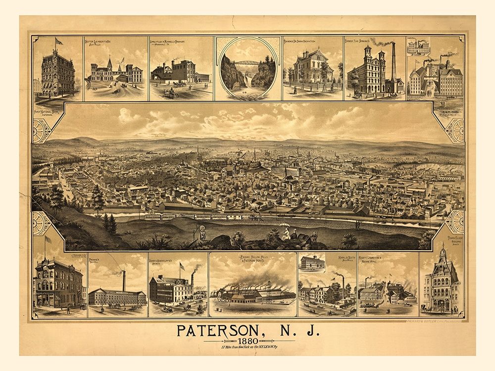 Paterson, NJ-1880 art print by Dan Sproul for $57.95 CAD