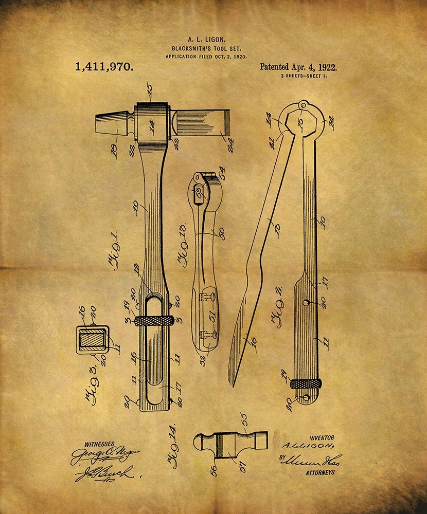 Blacksmiths Tool 1922 art print by Dan Sproul for $57.95 CAD
