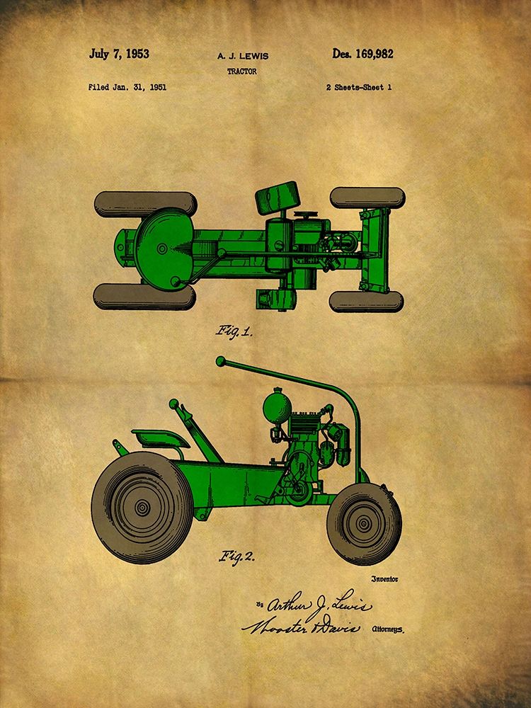 Tractor 1953 - II art print by Dan Sproul for $57.95 CAD