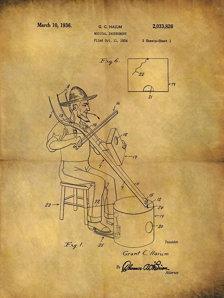 Musical Instrument 1936 art print by Dan Sproul for $57.95 CAD