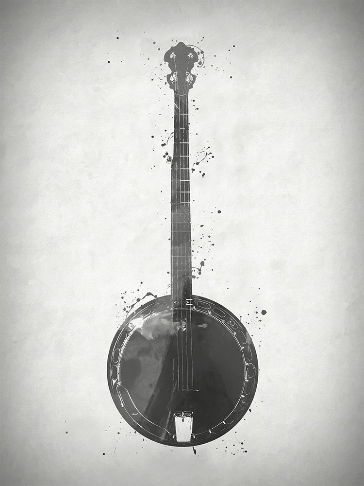 Black and White Banjo art print by Dan Sproul for $57.95 CAD