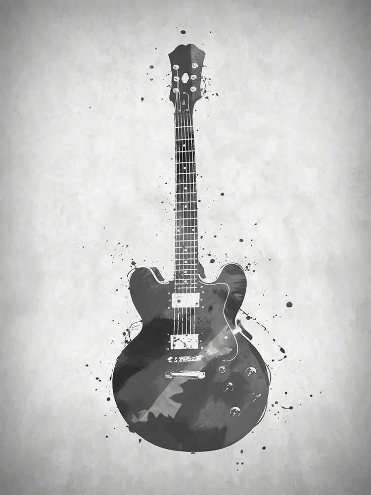 Black and White Guitar art print by Dan Sproul for $57.95 CAD